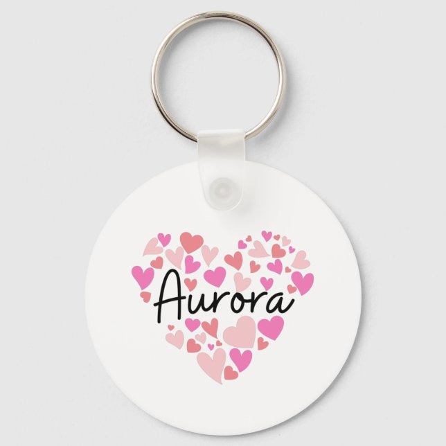 Porte-clés J'aime Aurora (Recto)