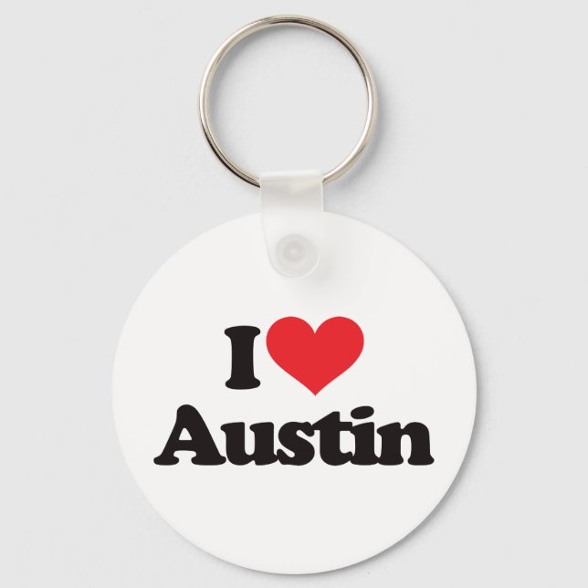 Porte-clés J'aime Austin (Recto)