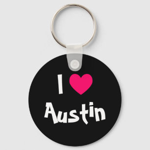 Porte-clés J'aime Austin Texas