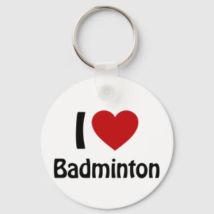 Porte-clés J'aime Badminton