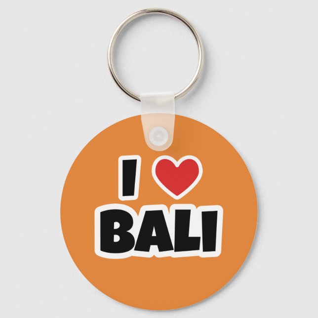 Porte-clés J'aime Bali (Recto)