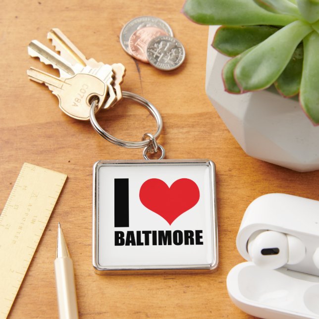 Porte-clés J'aime Baltimore (Bureau)
