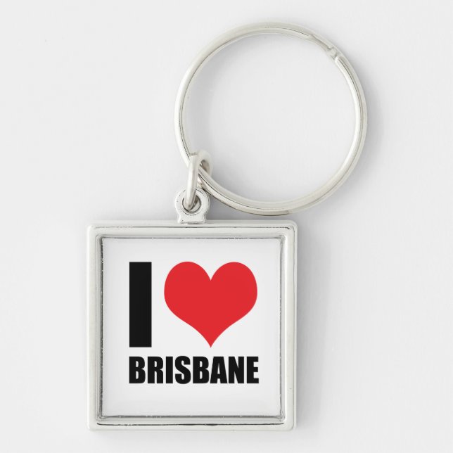 Porte-clés J'aime Brisbane (Devant)