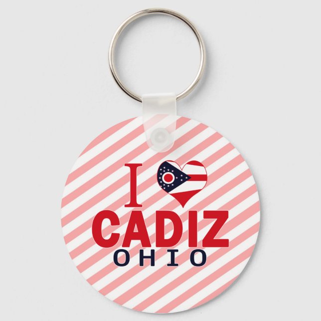 Porte-clés J'aime Cadix, Ohio (Recto)