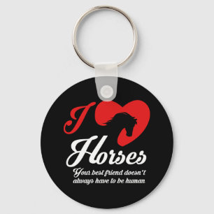 Porte-clés J'aime / Chevaux du coeur