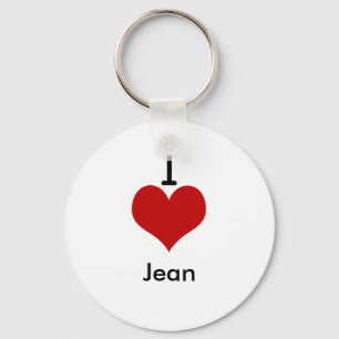 Porte-clés J'aime (coeur) Jean