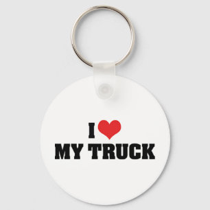 Porte-clés J'aime cœur mon camion - Amoureux de camion