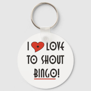 Porte-clés J'aime crier BINGO