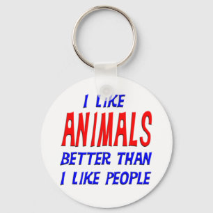 Porte-clés J'aime des animaux meilleurs que j'aime le porte -
