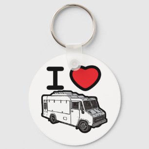 Porte-clés J'aime des camions de nourriture !