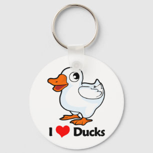 Porte-clés J'aime des canards
