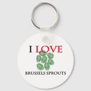 Porte-clés J'aime des choux de bruxelles
