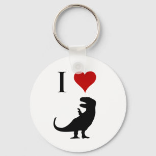 Porte-clés J'aime des dinosaures - T-Rex
