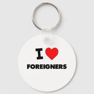 Porte-clés J'aime des Étrangers
