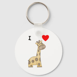 Porte-clés J'aime des girafes (3)