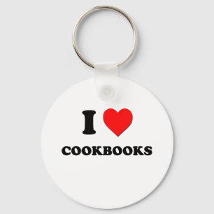 Porte-clés J'aime des livres de cuisine