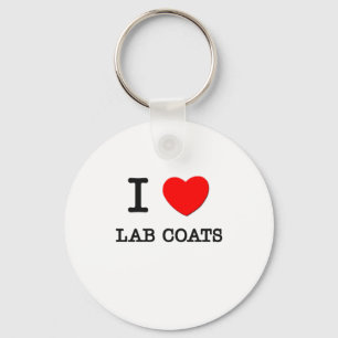 Porte-clés J'aime des manteaux de laboratoire
