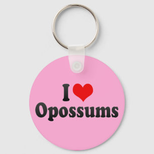 Porte-clés J'aime des opossums
