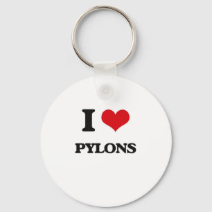 Porte-clés J'aime des pylônes