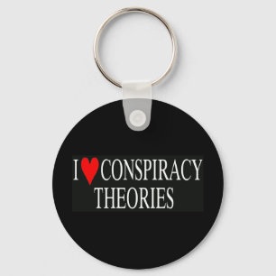 Porte-clés J'aime des théories de conspiration
