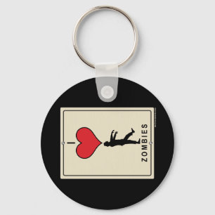 Porte-clés J'aime des zombis