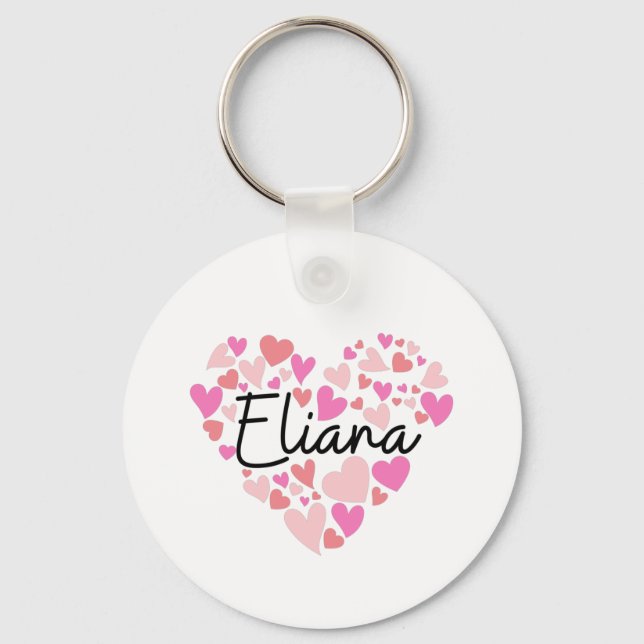 Porte-clés J'aime Eliana (Recto)
