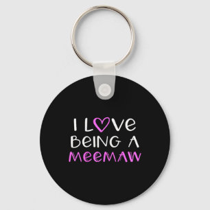 Porte-clés J'Aime Être Une Meemaw Mignonne Cool Mee-maw