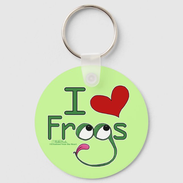 Porte-clés J'aime FROGS (Recto)