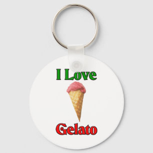 Porte-clés J'aime Gelato (la crème glacée italienne)