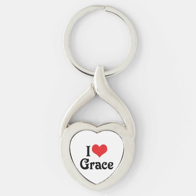 Porte-clés J'aime Grace (Devant)