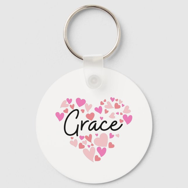 Porte-clés J'aime Grace (Recto)
