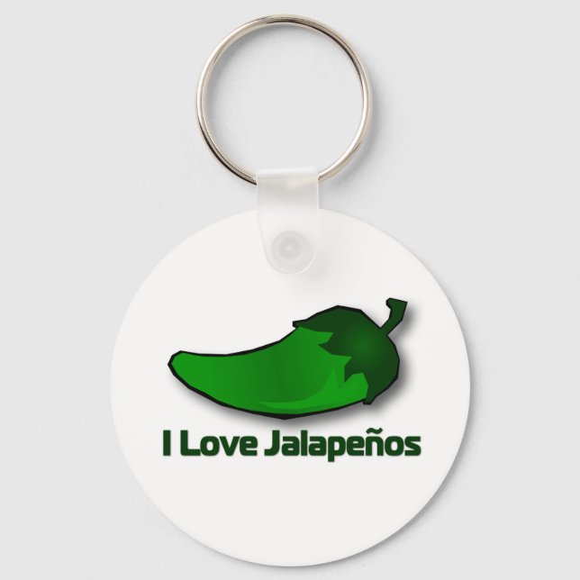 Porte-clés J'aime Jalapenos (Recto)