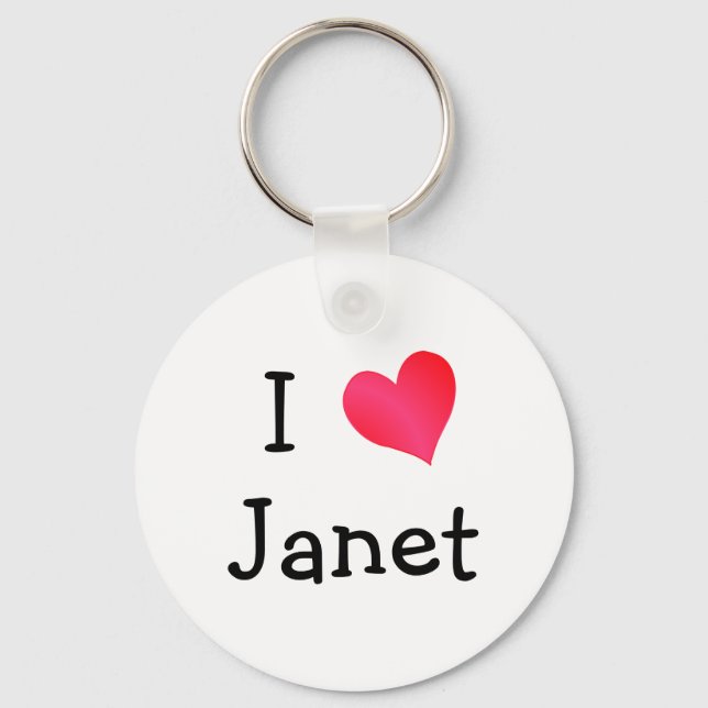 Porte-clés J'aime Janet (Recto)