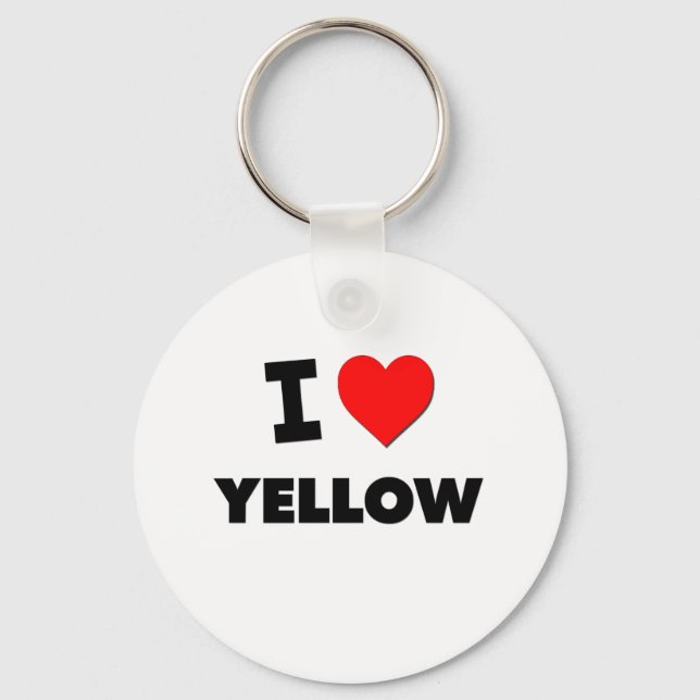 Porte-clés J'aime Jaune (Recto)