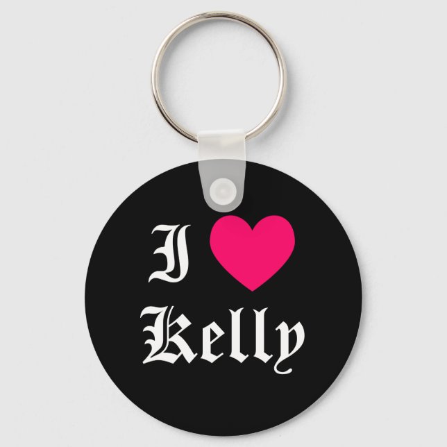 Porte-clés J'aime Kelly (Recto)