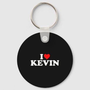 Porte-clés J'aime Kevin - Cœur Manches Longues
