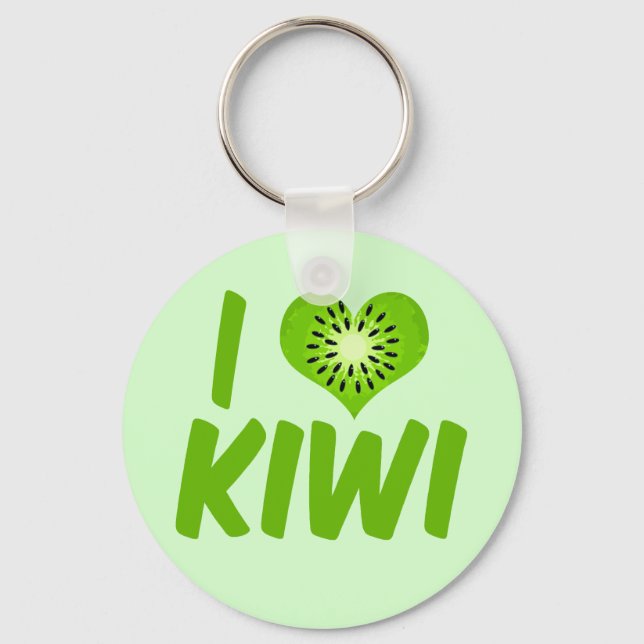 Porte-clés J'aime Kiwi (Recto)