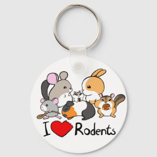 Porte-clés J'aime la bande dessinée mignonne de rongeurs