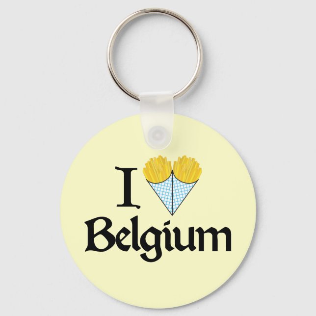 Porte-clés J'aime la Belgique (Recto)