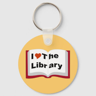 Porte-clés J'aime la bibliothèque