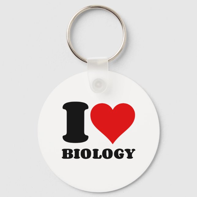PORTE-CLÉS J'AIME LA BIOLOGIE (Recto)