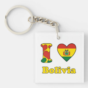 Porte-clés J'aime la Bolivie