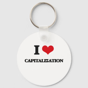 Porte-clés J'aime la capitalisation
