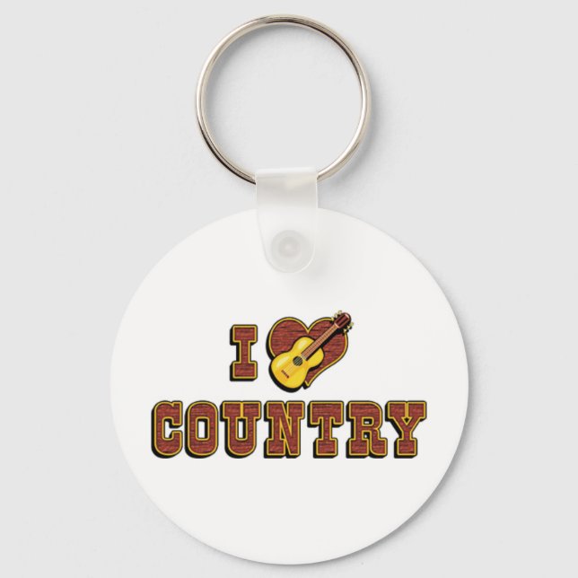 Porte-clés J'aime la country (Recto)