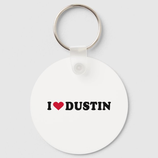 PORTE-CLÉS J'AIME LA DUSTIN (Recto)
