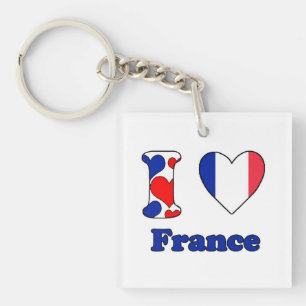 Porte-clés J'aime la France