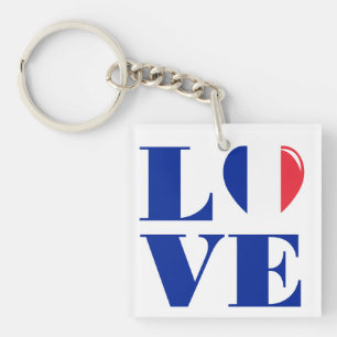 Porte-clés J'aime la France