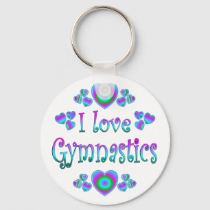 Porte-clés J'aime la gymnastique