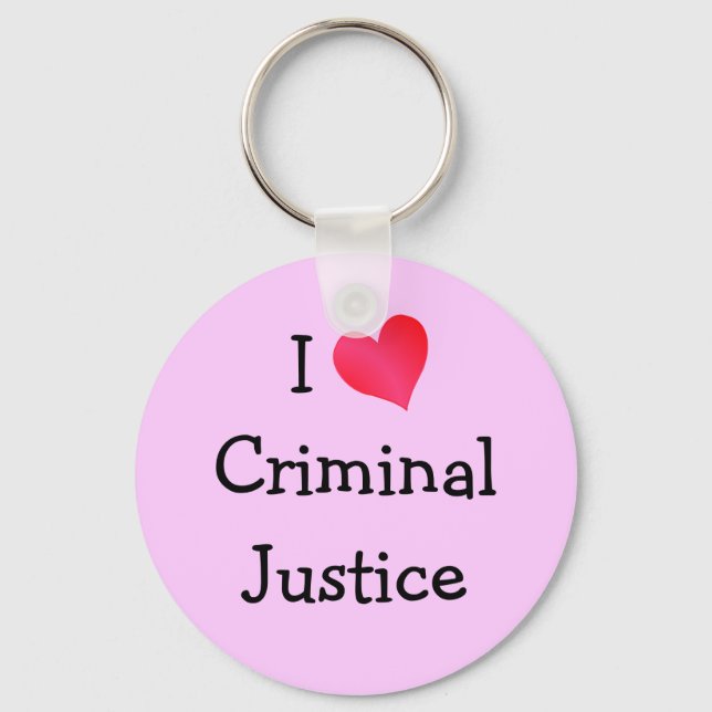 Porte-clés J'aime la justice pénale (Recto)