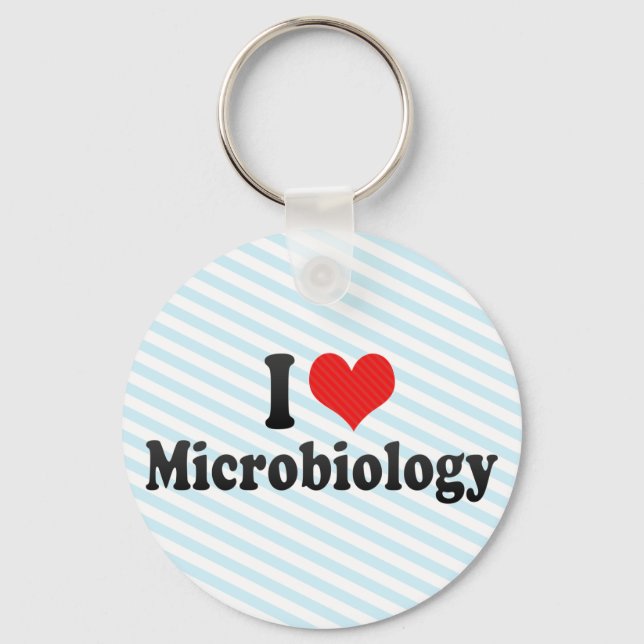 Porte-clés J'aime la microbiologie (Recto)